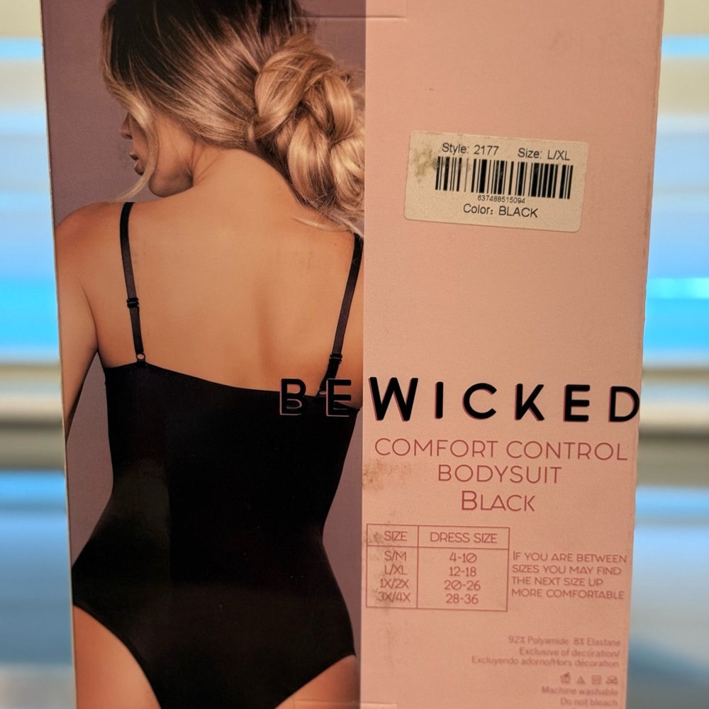 BeWicked Black Shapewear Bodysuit L/XL - Picture 4 of 4